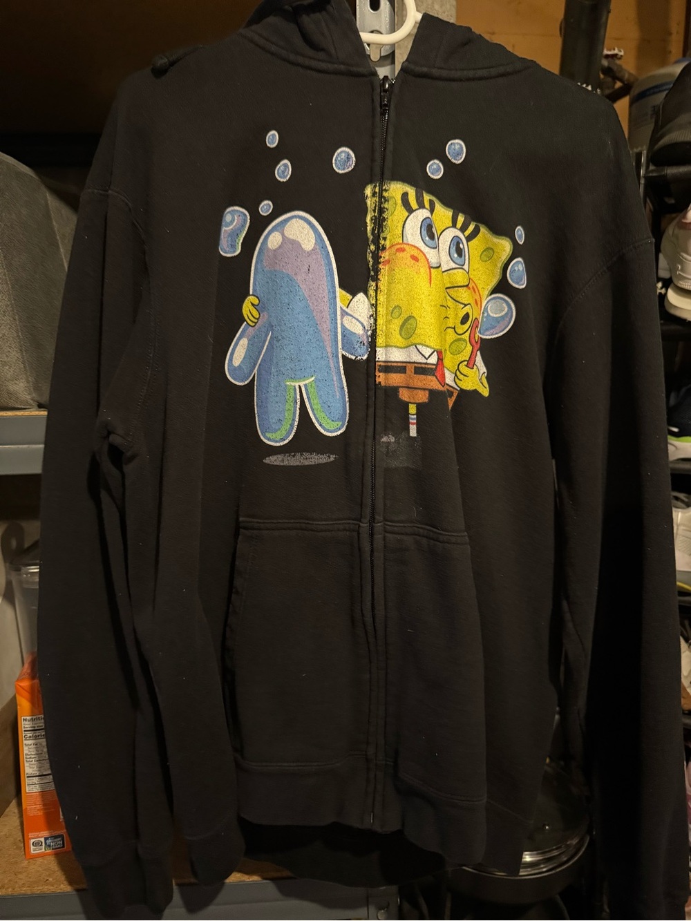 Nickelodeon Black SpongeBob Graphic Zip-Up Hoodie